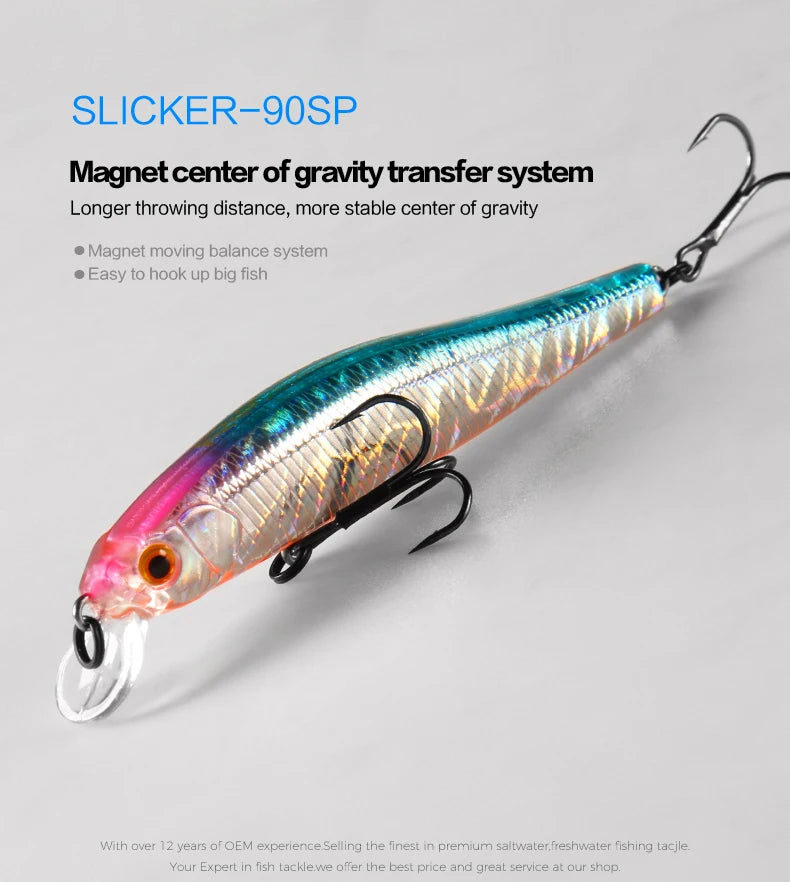 9cm / 3.54in Sinking Minnow Crankbait