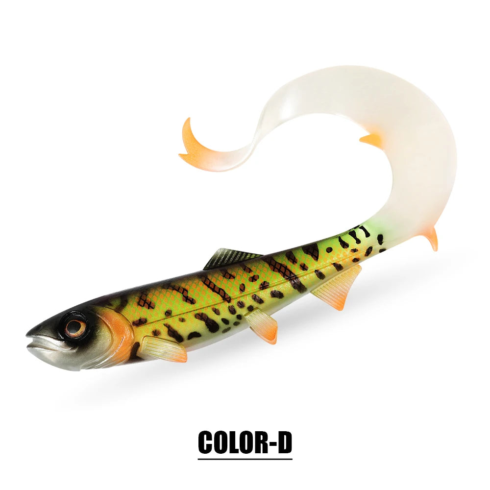 Wavy Tail Soft Swimbait 17.5cm 30g / 22cm 55g && 6.89in 1.06oz / 1.94oz 8.66in