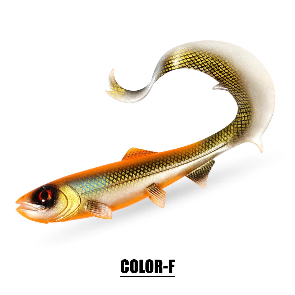 Wavy Tail Soft Swimbait 17.5cm 30g / 22cm 55g && 6.89in 1.06oz / 1.94oz 8.66in