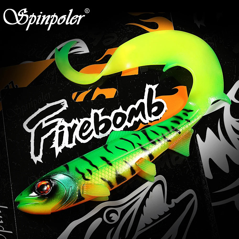 Wavy Tail Soft Swimbait 17.5cm 30g / 22cm 55g && 6.89in 1.06oz / 1.94oz 8.66in