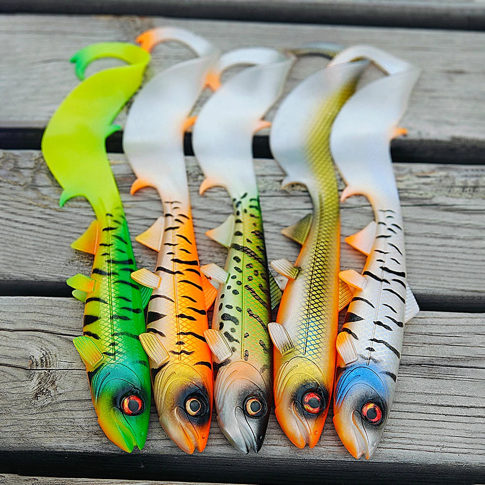 Wavy Tail Soft Swimbait 17.5cm 30g / 22cm 55g && 6.89in 1.06oz / 1.94oz 8.66in