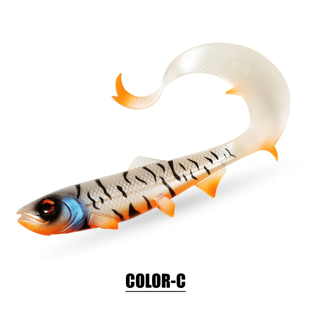 Wavy Tail Soft Swimbait 17.5cm 30g / 22cm 55g && 6.89in 1.06oz / 1.94oz 8.66in