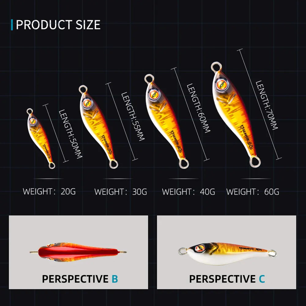 Saltwater Metal Jig for Bass & Trout
