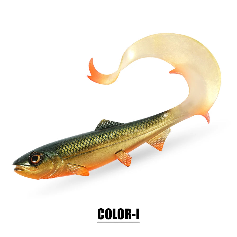 Wavy Tail Soft Swimbait 17.5cm 30g / 22cm 55g && 6.89in 1.06oz / 1.94oz 8.66in