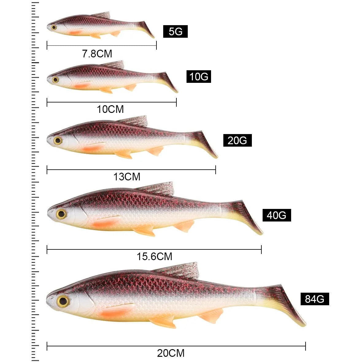 Paddle Tail Swimbait for Pike & Bass