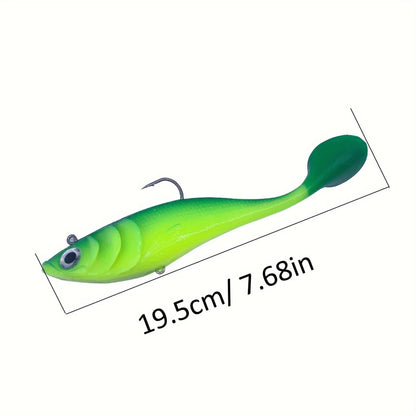 95g Lead Head Soft Swim Bait Lure Green 19.5cm/ 7.68in 1pc