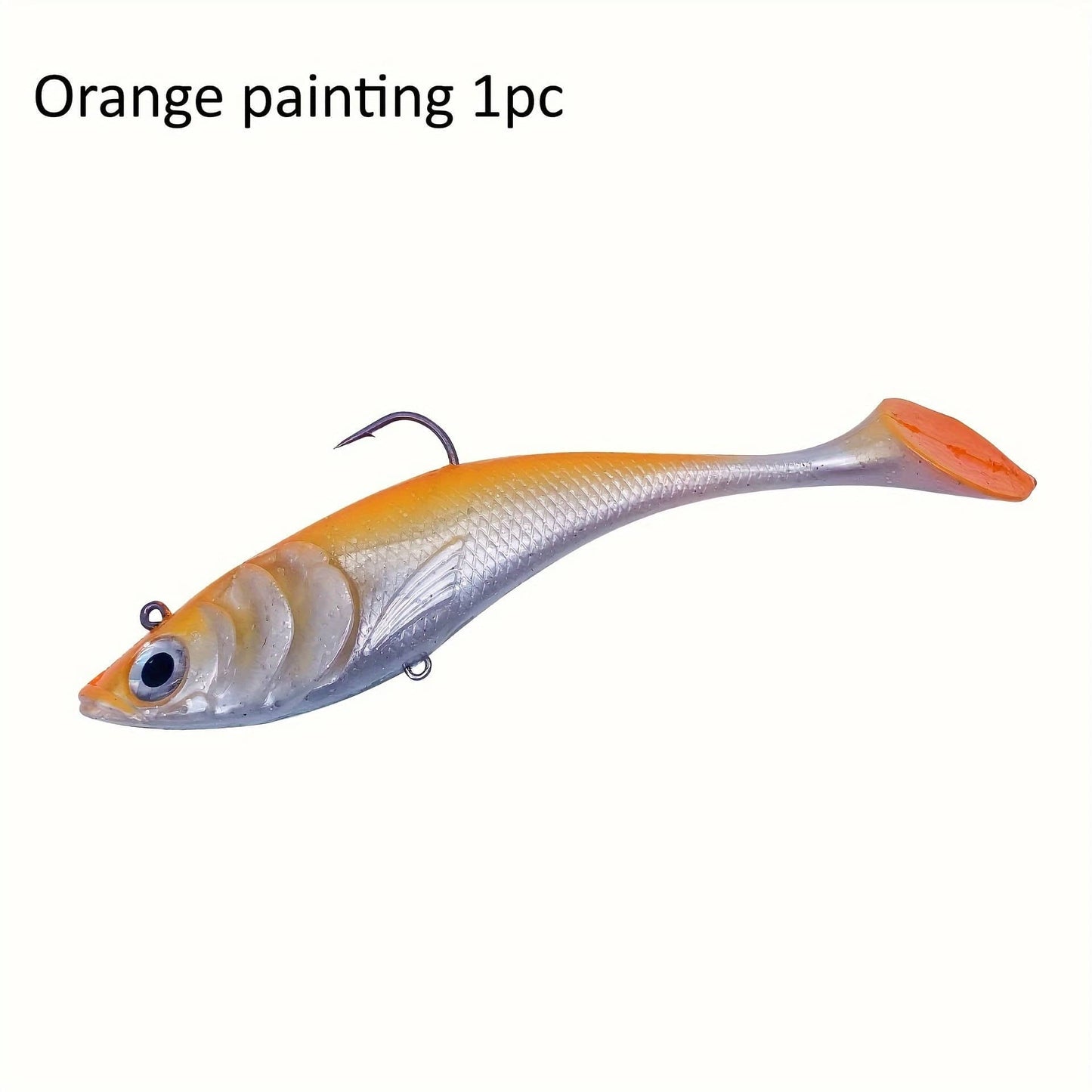 95g Lead Head Soft Swim Bait Lure New Orange 19.5cm/ 7.68in 1pc