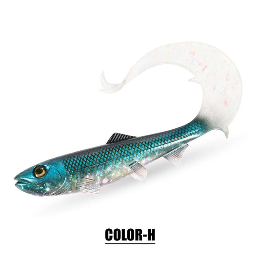Wavy Tail Soft Swimbait 17.5cm 30g / 22cm 55g && 6.89in 1.06oz / 1.94oz 8.66in